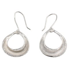 Ippolita Sterling Silver Natural Diamond Dangle Drop Earrings 