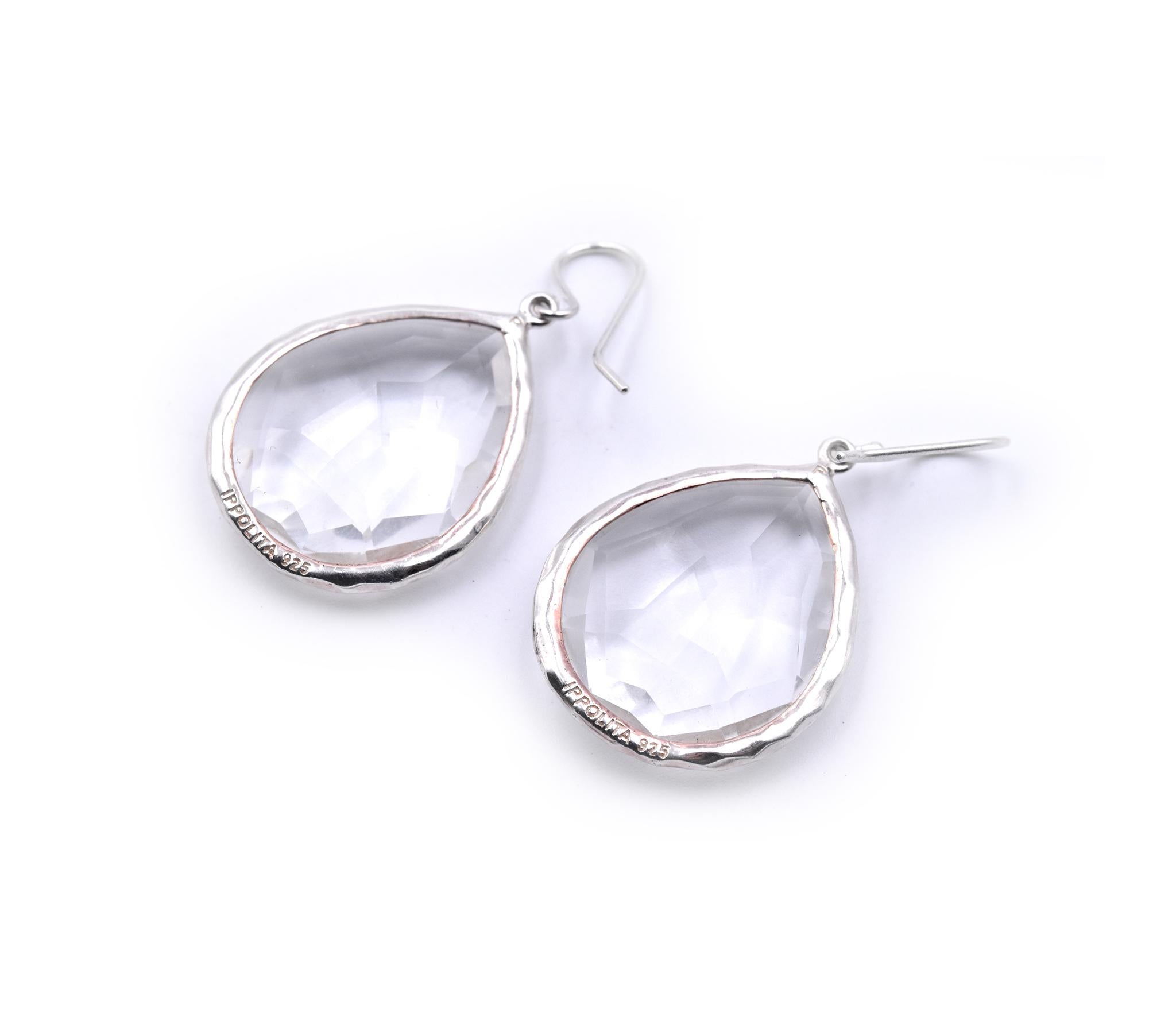 Designer: Ippolita
Material: Sterling Silver 
Gemstone: rock candy
Dimensions: earrings measures 30mm x 20mm
Weight: 10.7 grams