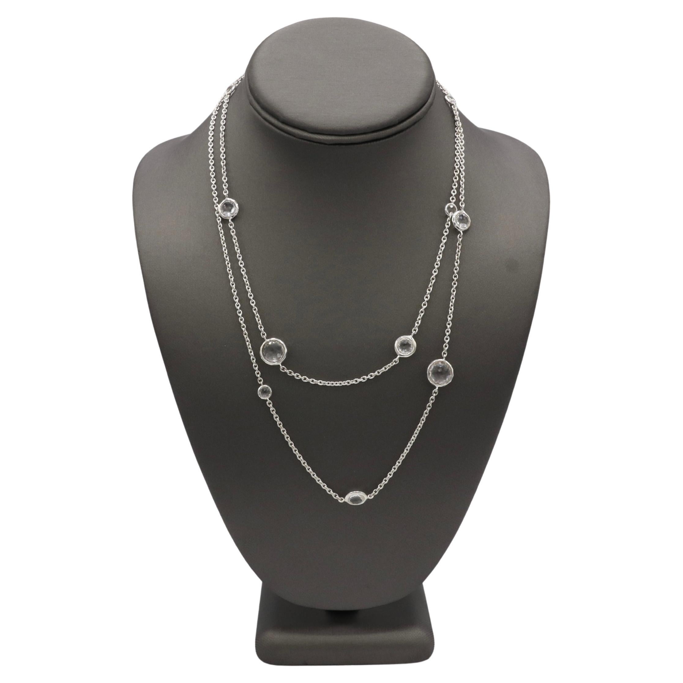 Ippolita Sterling Silver Rock Candy Quartz Station Long Necklace 
Métal : Argent sterling 925
Poids : 14,88 grammes
Longueur : 38 pouces
Signé : Ippolita 925
Prix de détail : 695 USD
