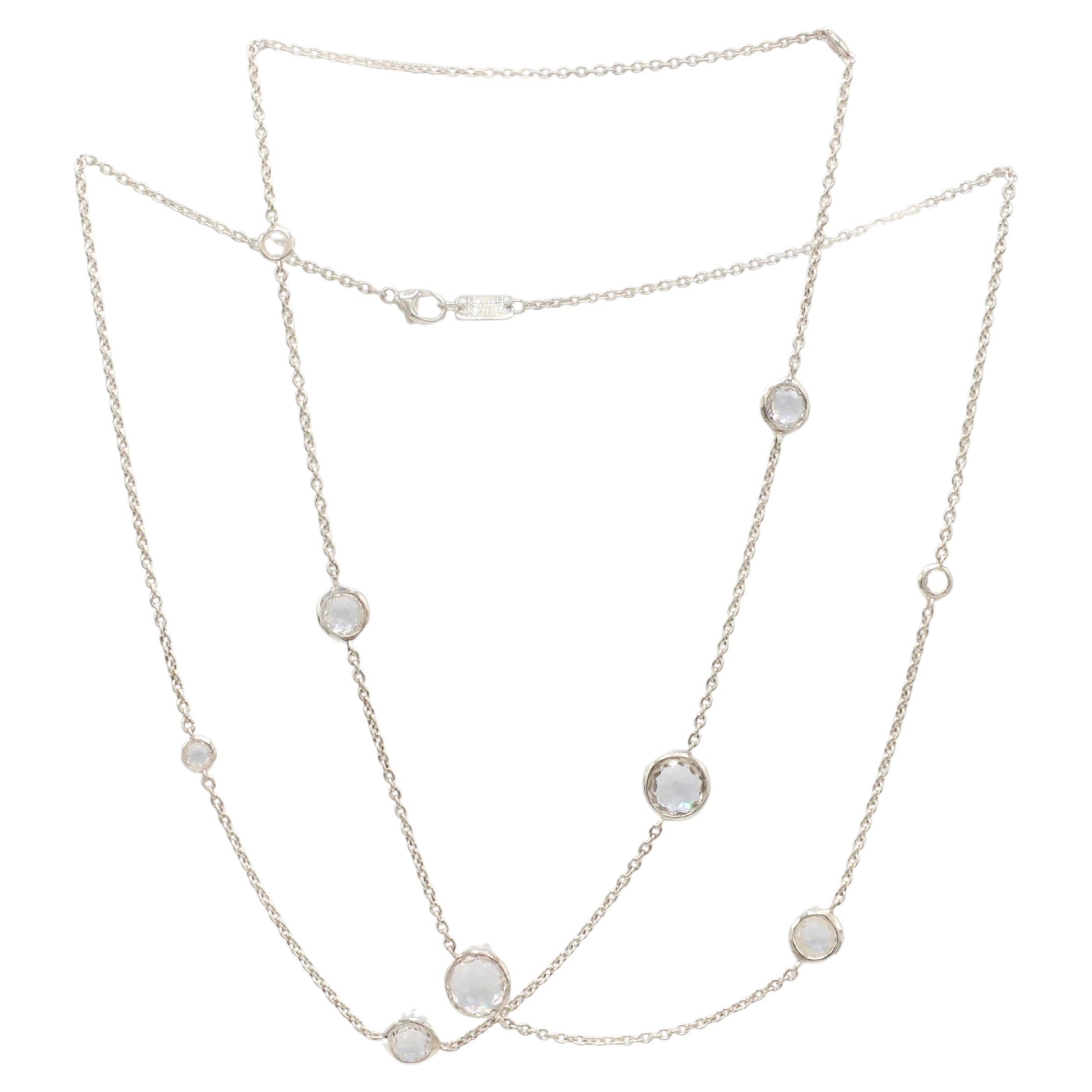 Ippolita Sterling Silver Rock Candy Quartz Station Long Necklace