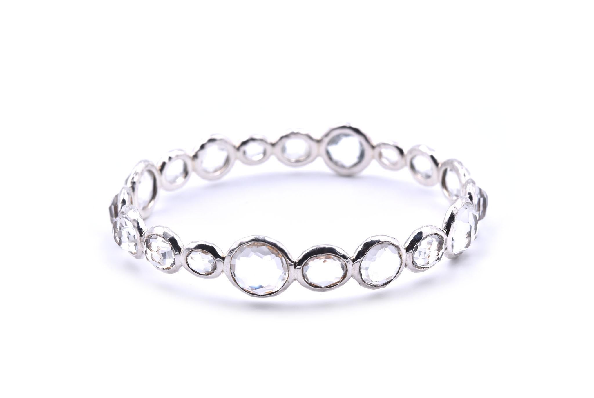 Designer: Ippolita
Material: sterling silver
Dimensions: bracelet measures 7.5 inches long
Weight: 23.67