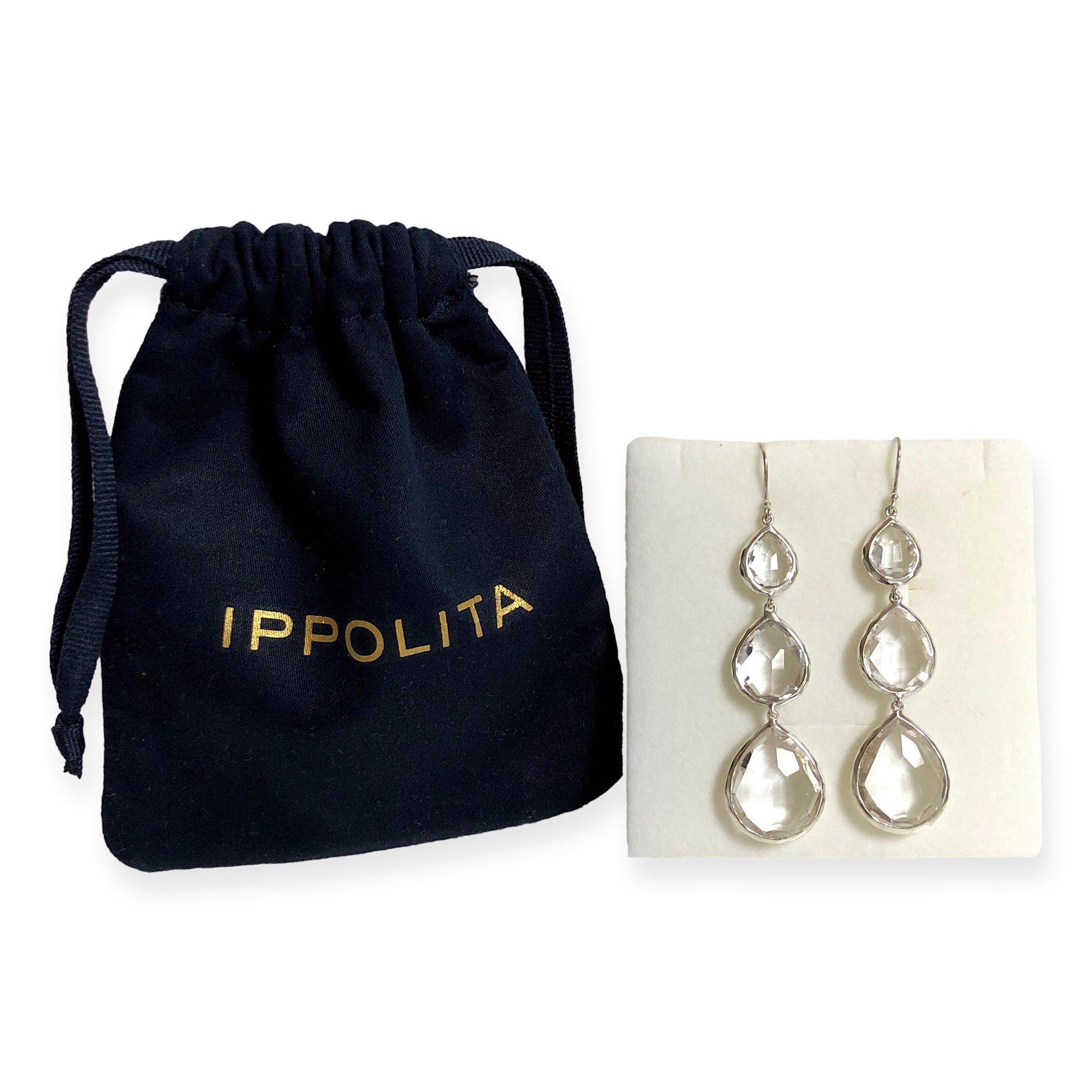 Women's Ippolita Sterling Silver Rock Crystal Tear Drop Earrings