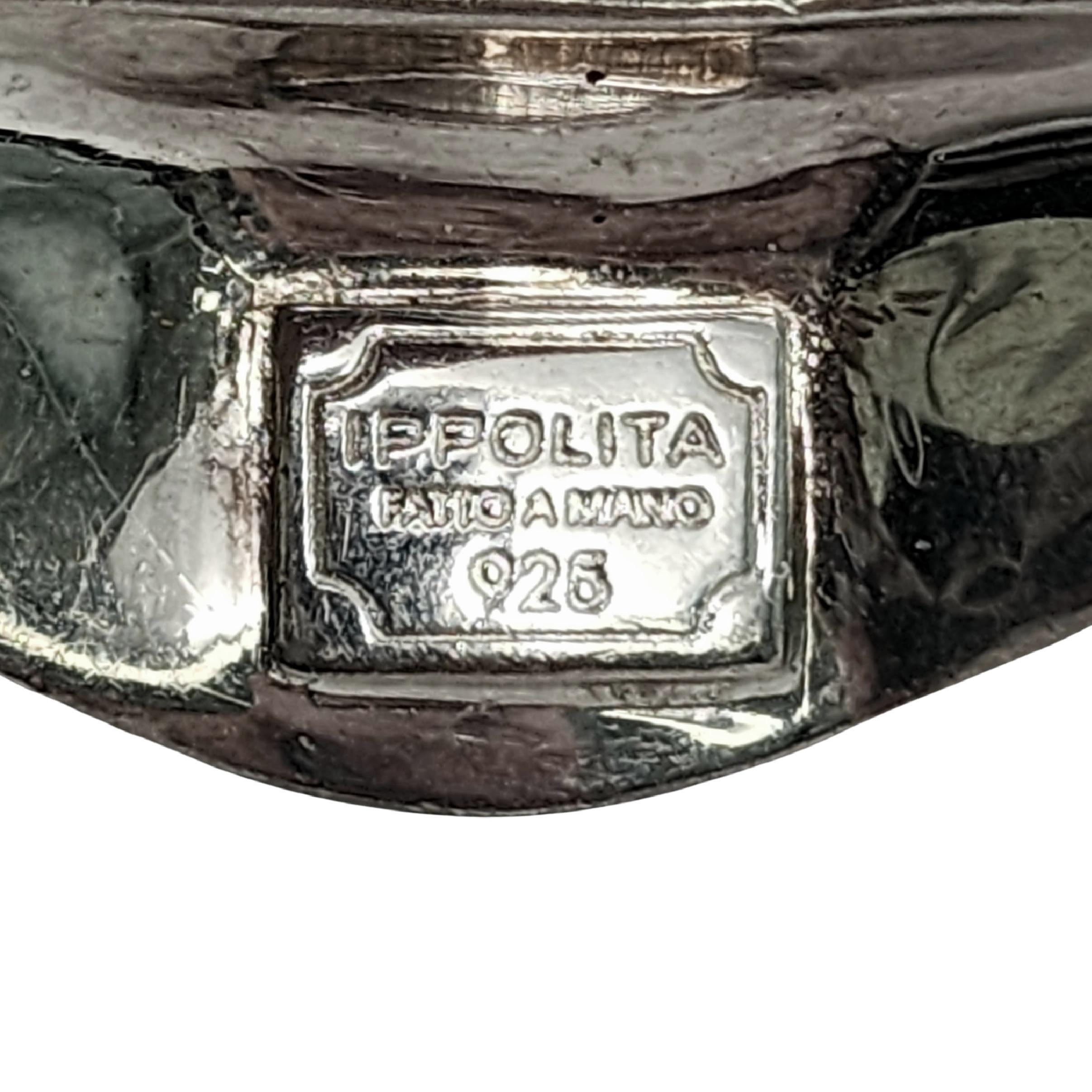 Women's Ippolita Sterling Silver Wavy Disc Pendant #16613 For Sale