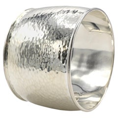 Ippolita Sterling Silver Wide Hammered Bangle Bracelet 
