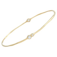 Ippolita Superstar 18k Yellow Gold 0.20 Carat Diamond Bangle Bracelet