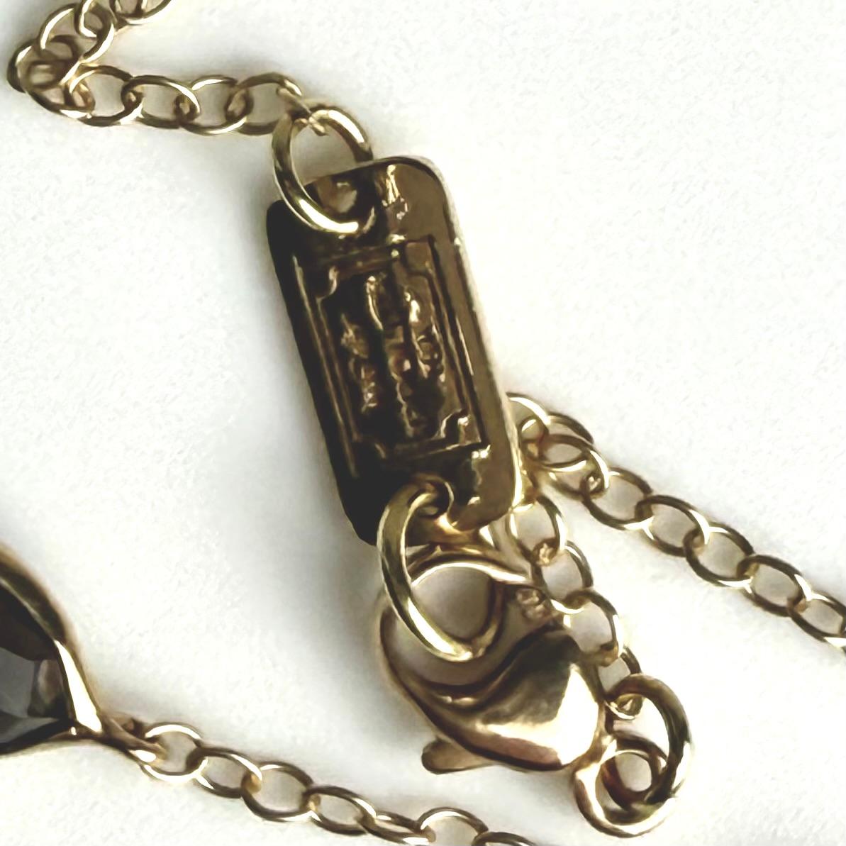 Modern Ippolita Vintage 18K Yellow Gold Brown Topaz Station Necklace For Sale