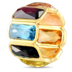 Ippolita Wonderland, anello nuziale in oro giallo 18 carati con pietre preziose multicolori