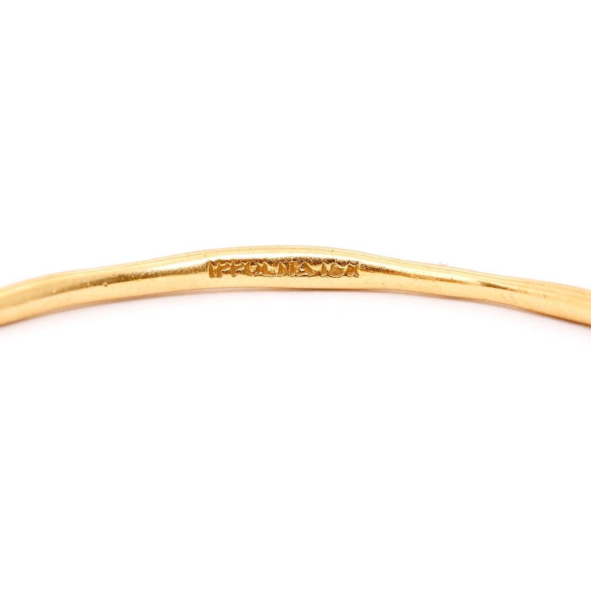 Women's Ippolita Yellow Gold Bangle Bracelet For Sale