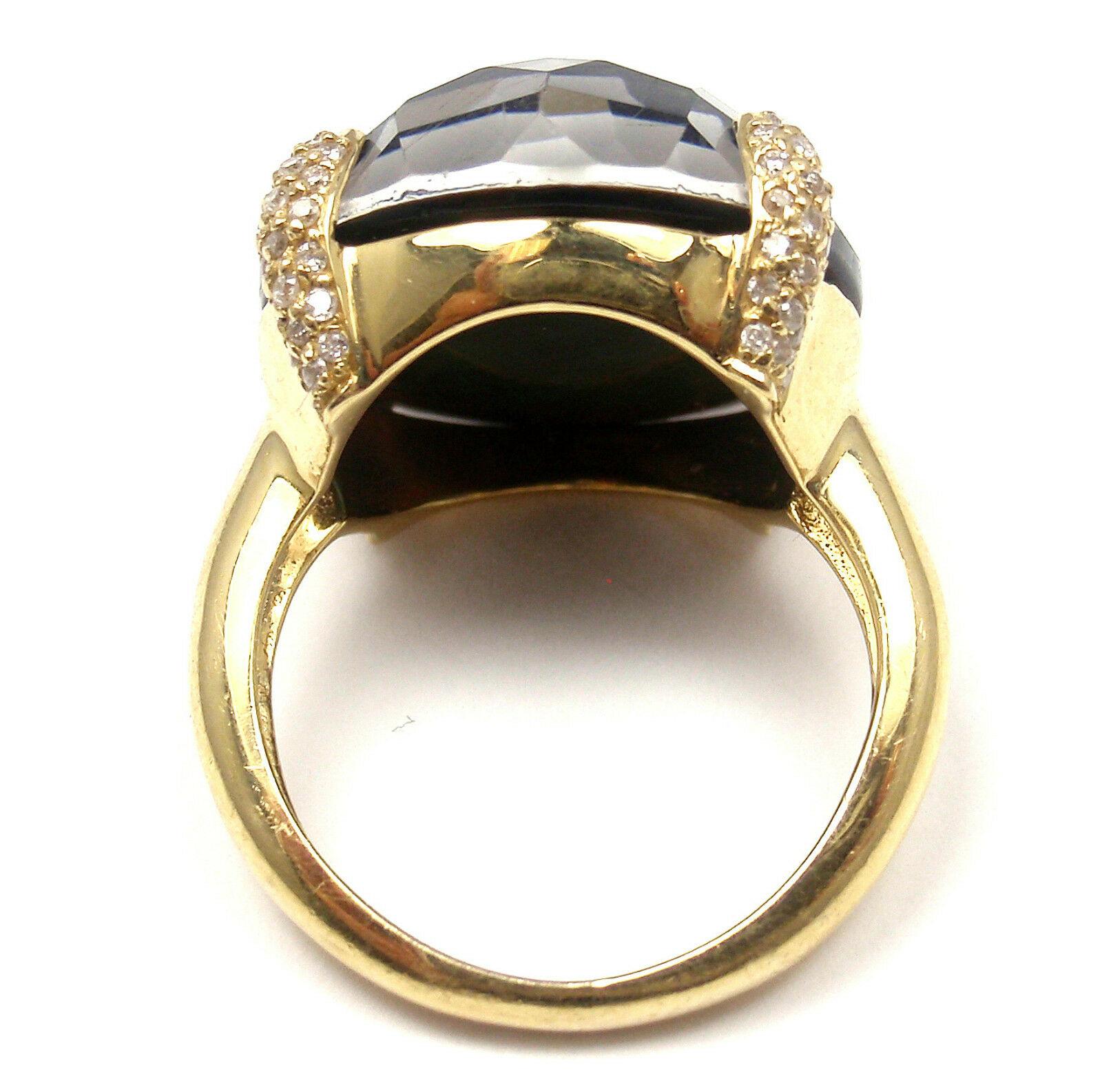 Ippolita Yellow Gold Labradorite Diamond Ring In Excellent Condition In Holland, PA