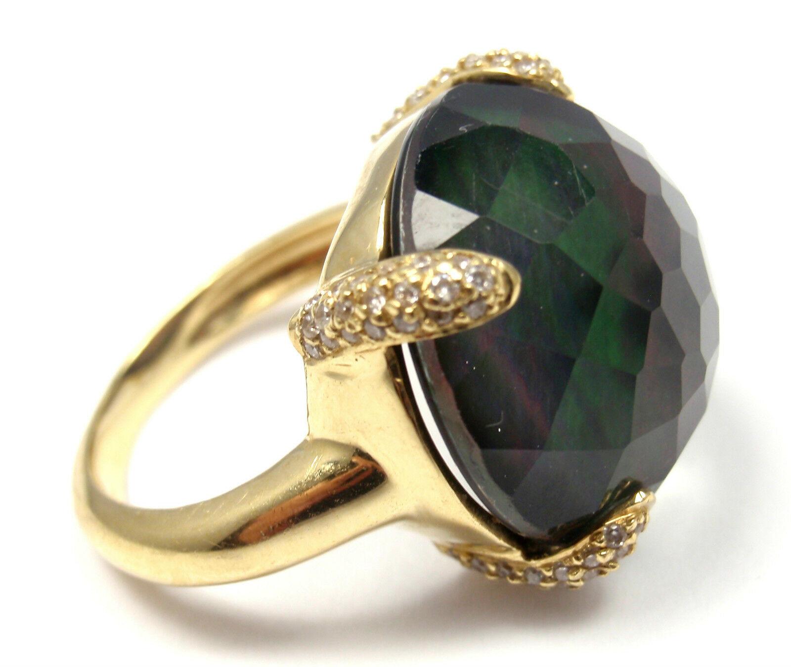 Ippolita Yellow Gold Labradorite Diamond Ring 1