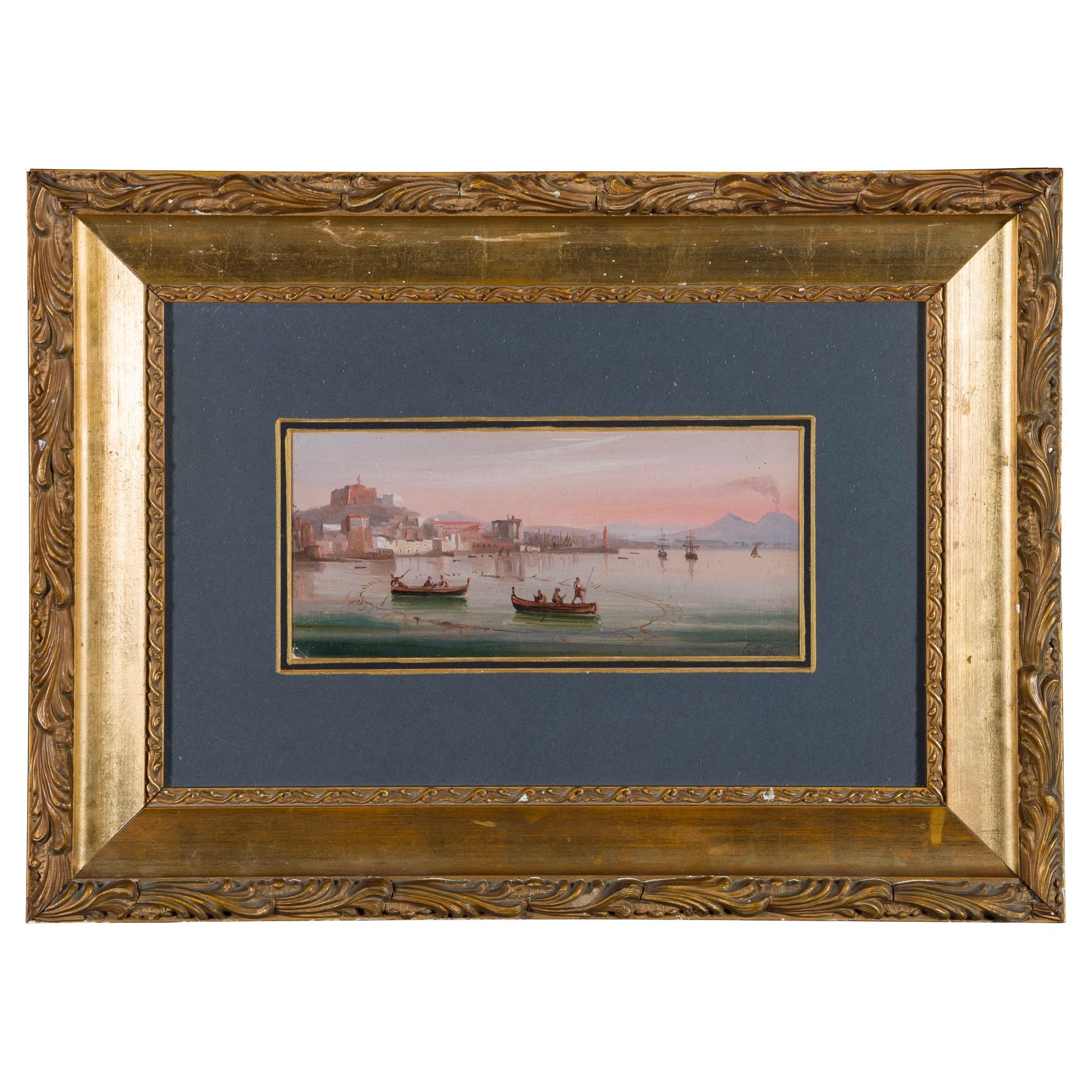 Ippolito Caffi 19th Century Signed Italian Painting