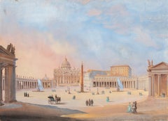 Follower Ippolito Caffi (Roman school)- 19th century landscape painting - Rome