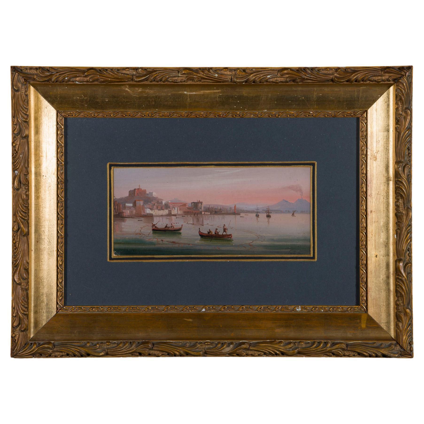 Ippolito Caffi 19th Century Signed Italian Painting For Sale 1