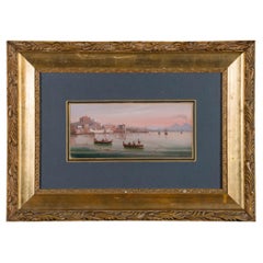 Antique Ippolito Caffi 19th Century Signed Italian Painting