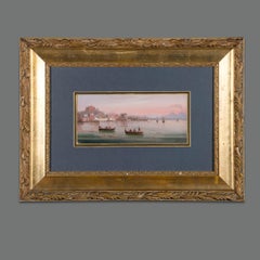 Ippolito Caffi 19th Century Signed Italian Painting