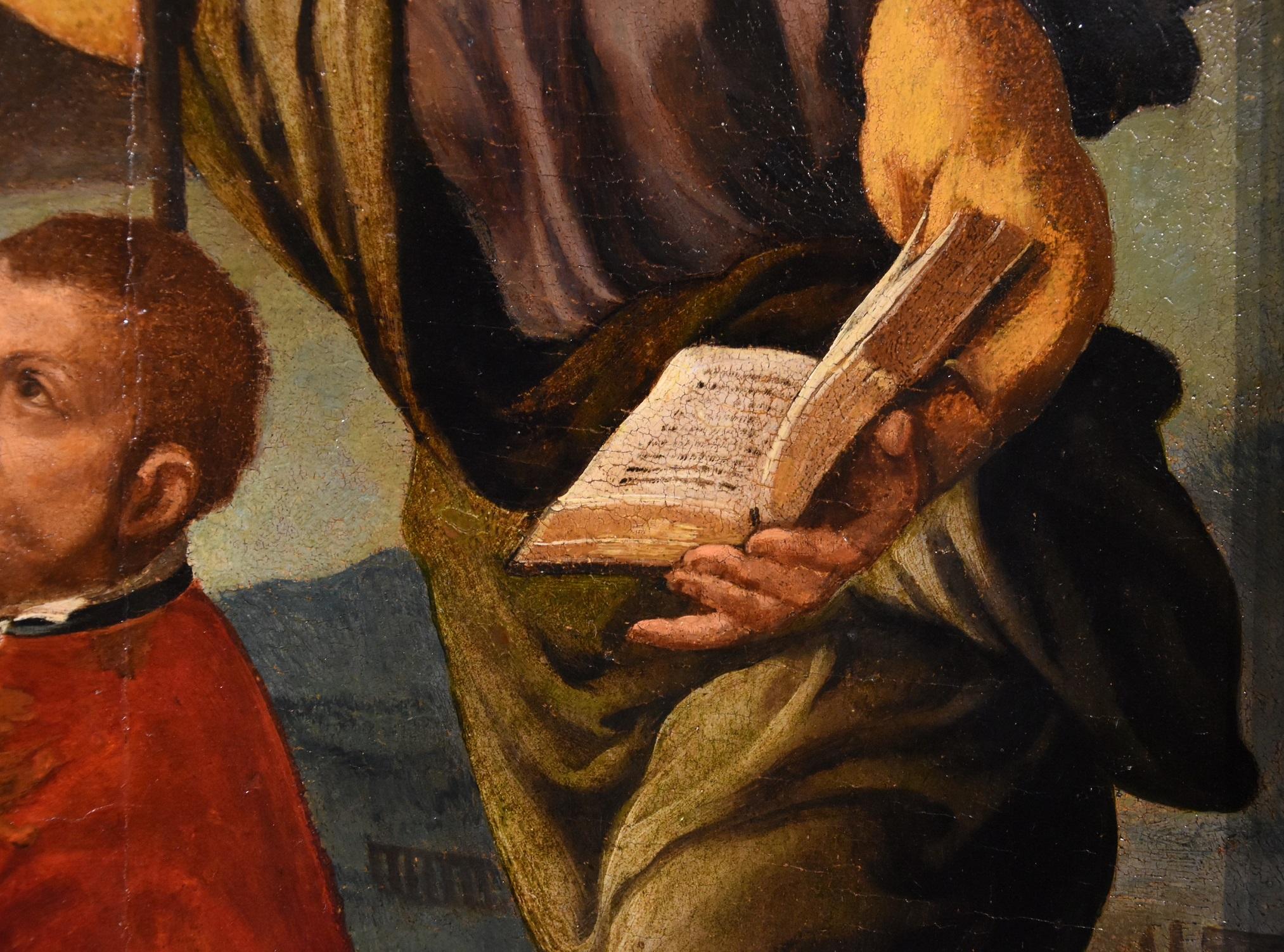 Madonna Scarsella Dipinto Olio su tela Antico Maestro 16/17° Secolo Raffaello Arte in vendita 10