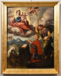 Madonna Scarsella peinture huile sur toile maître ancien 16/17e siècle Raffaello Art