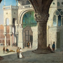 I. N. Spinola di Lerma (Venetian painter) - 19th Venice St. Mark's Square