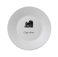 "Ipse dixit", Crafted in Italy Set of Dessert Plates with Famous Latin Mottos