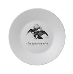 "Ipse Dixit", Crafted in Italy Set of Dessert Plates with Famous Latin Mottos