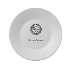 "Ipse Dixit", Crafted in Italy Set of Dessert Plates with Famous Latin Mottos