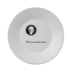 "Ipse dixit", Crafted in Italy Set of Dessert Plates with Famous Latin Mottos
