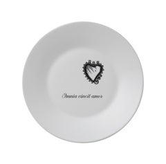 "Ipse dixit" Crafted in Italy Set of Dessert Plates with Famous Latin Mottos
