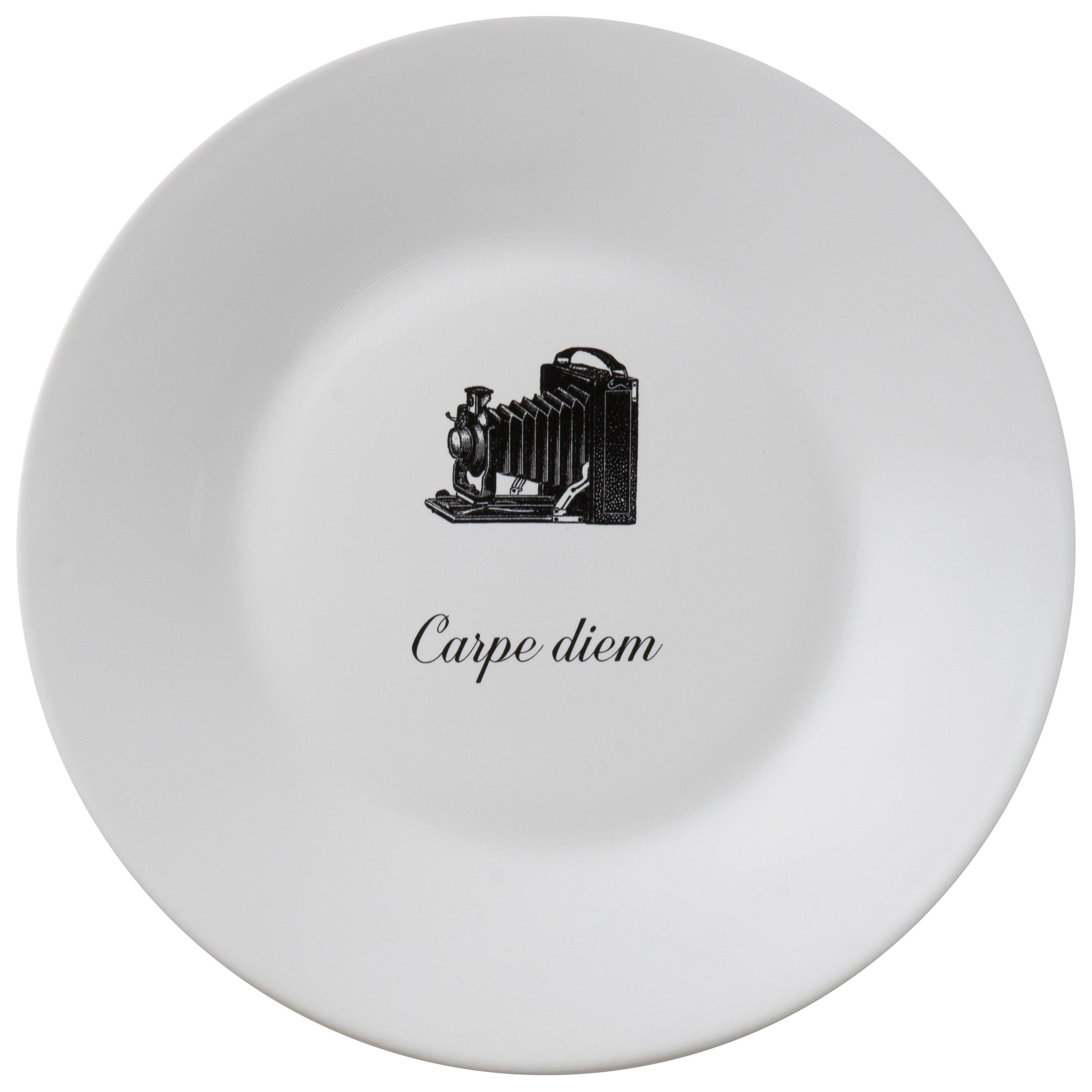 "Ipse Dixit", Crafted in Italy Set of Dessert Plates with Famous Latin Mottos For Sale