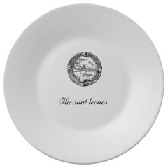 "Ipse Dixit" Crafted in Italy Set of Dessert Plates with Famous Latin Mottos