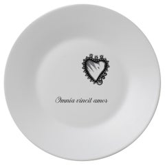 "Ipse dixit", Crafted in Italy Set of Dessert Plates with Famous Latin Mottos