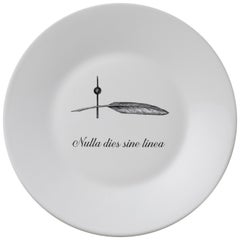 "Ipse dixit" Crafted in Italy Set of Dessert Plates with Famous Latin Mottos