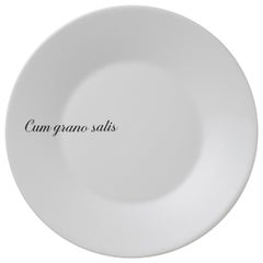 "Ipse dixit": Crafted in Italy set of dinnerware with famous latin mottos