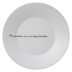 "Ipse dixit": Crafted in Italy set of dinnerware with famous latin mottos
