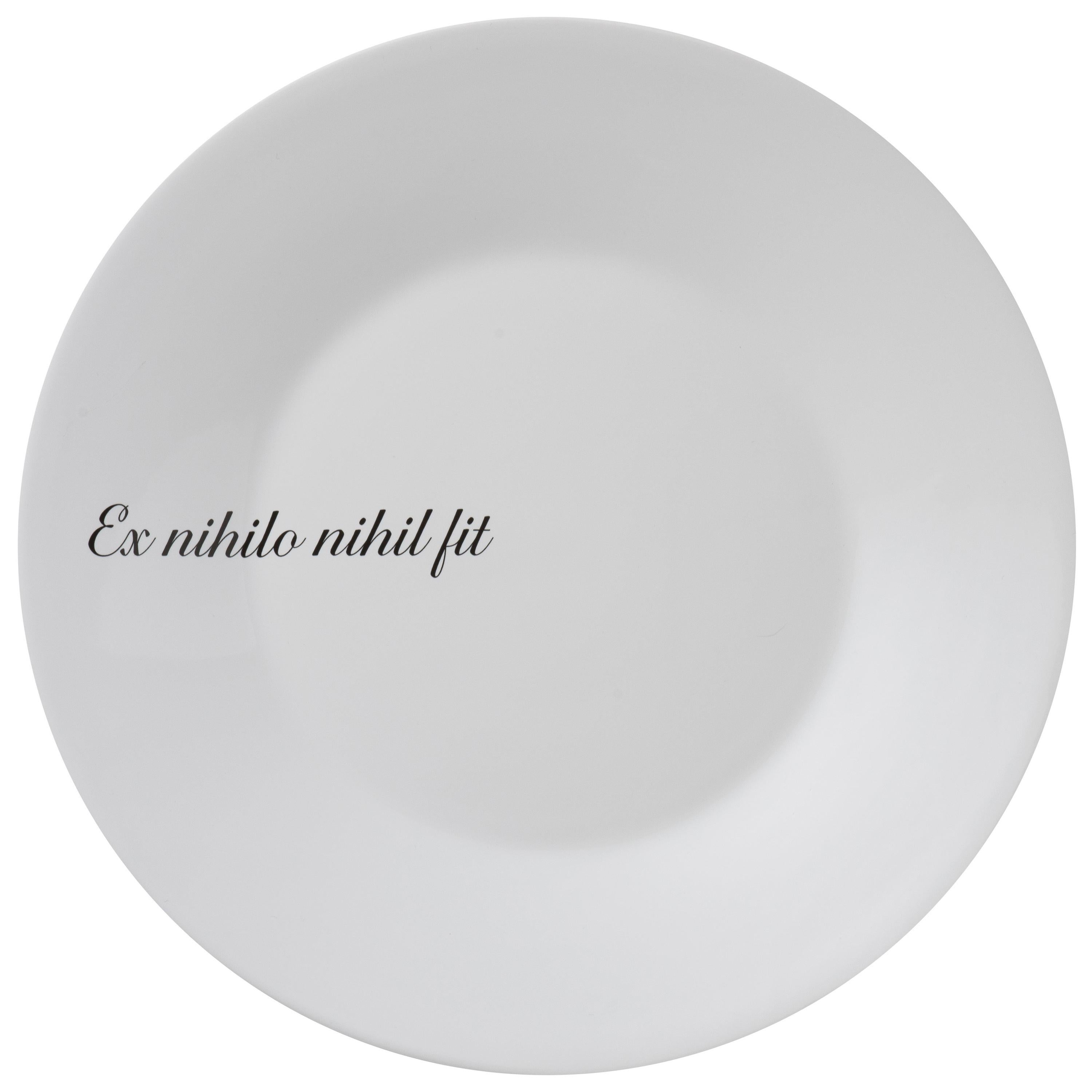 "Ipse Dixit": Crafted in Italy Set of Dinnerware with Famous Latin Mottos For Sale