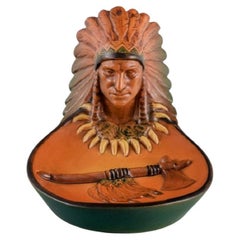 Ipsens, Denmark, Bowl in Glazed Ceramic with Chief, Model 286