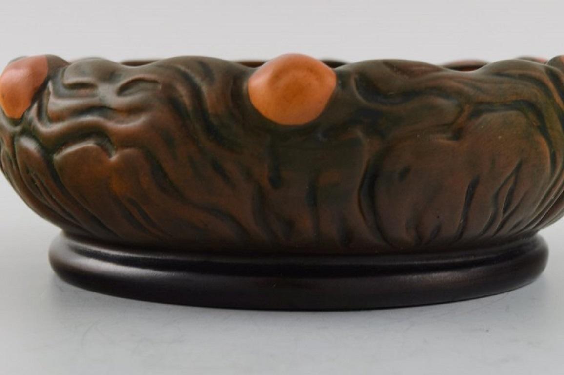 Danish Ipsen's, Denmark, Bowl in Hand-Painted and Glazed Ceramics, 1920s / 30s For Sale