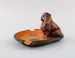 Ipsen's, Denmark, Bowl in Hand-Painted Glazed Ceramics with Pekingese