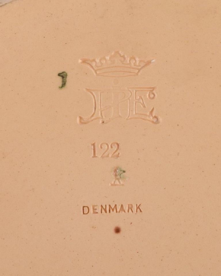 Danish Ipsens, Denmark, Circular Dish in Hand-Painted Glazed Ceramic