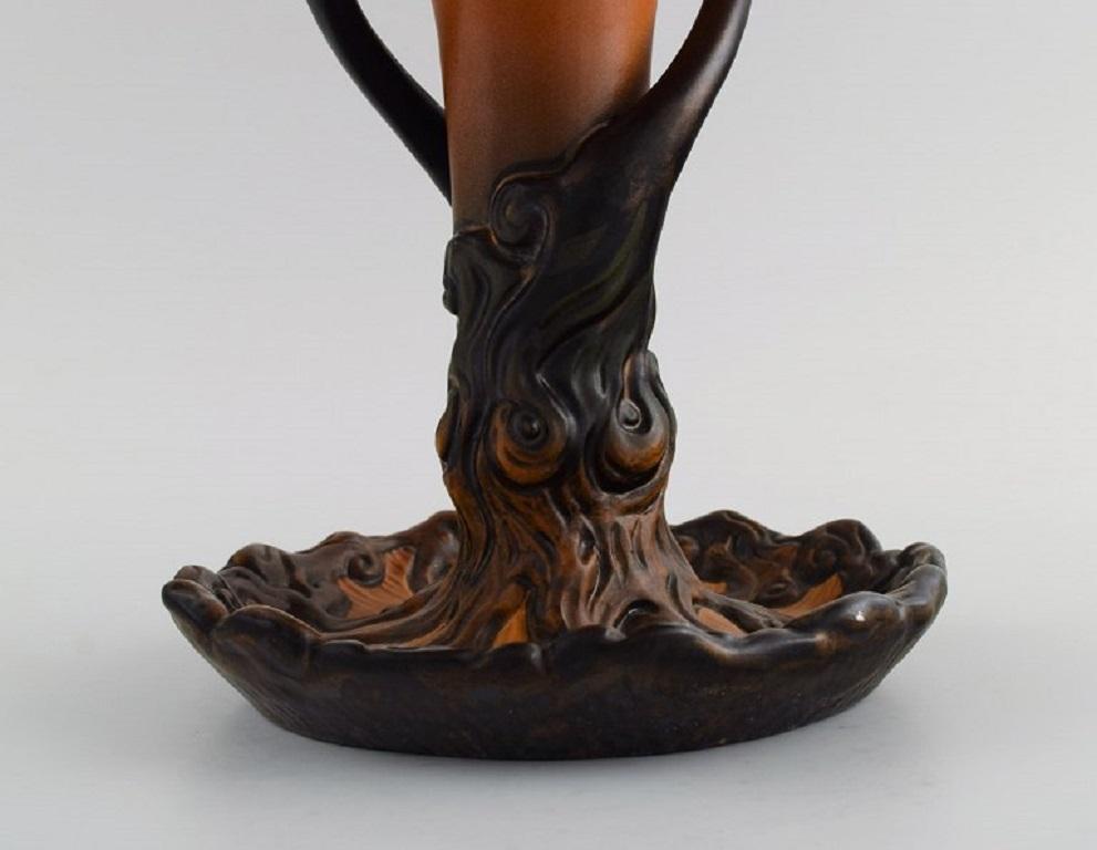 Early 20th Century Ipsen's, Denmark, Large and Rare Art Nouveau Compote Shaped like a Tree For Sale