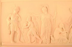 Ipsen's, Denmark, Large Terracotta Wall Plaque with Motif after Thorvaldsen