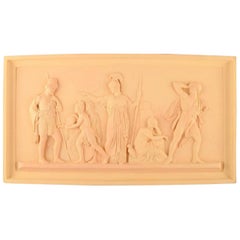 Ipsen's, Denmark, Large Terracotta Wall Plaque with Motif after Thorvaldsen