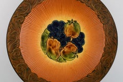 Ipsen's, Denmark, Round Bowl / Dish in Glazed Ceramics with Hand-Painted Fruits