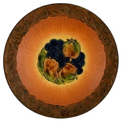 Ipsen's, Denmark, Round Bowl / Dish in Glazed Ceramics with Hand-Painted Fruits