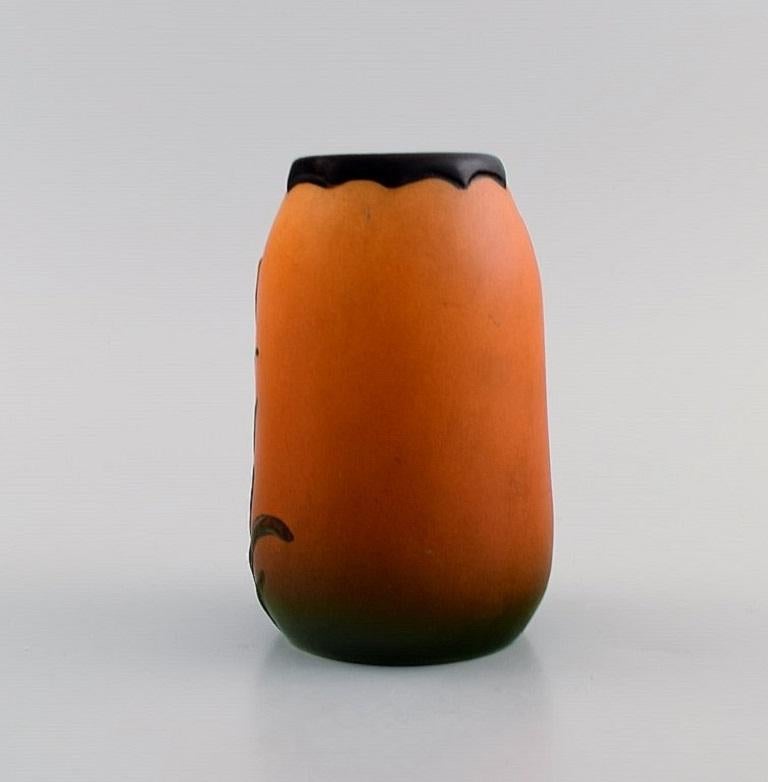 Danish Ipsen's, Denmark, Vase in Hand-Painted Glazed Ceramics Decorated with Bird For Sale