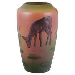 Ipsen's Denmark. Vase with deer and wild duck. 1920s/30s
