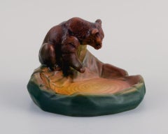 Ipsen's Enke, a Small Dish with a Crawling Bear, 1920/30s