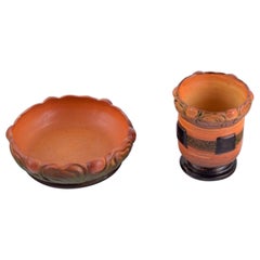 Ipsen Enke, un piccolo vaso e una piccola ciotola, anni 1920/30