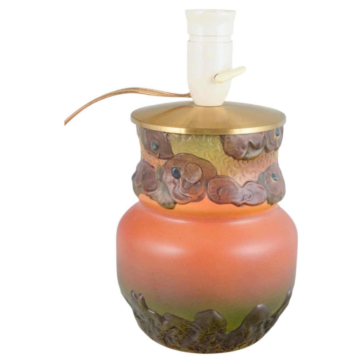Ipsens Enke. Table lamp, converted from ceramic vase, ca. 1920s/30s.