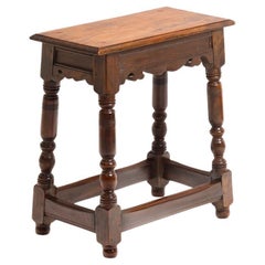 Ipswich Oak Joint Stool, England, 1920s