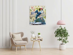 Nachnoon Study - Original Surrealismus Mixed Media auf Leinwand von Iqi Qoror